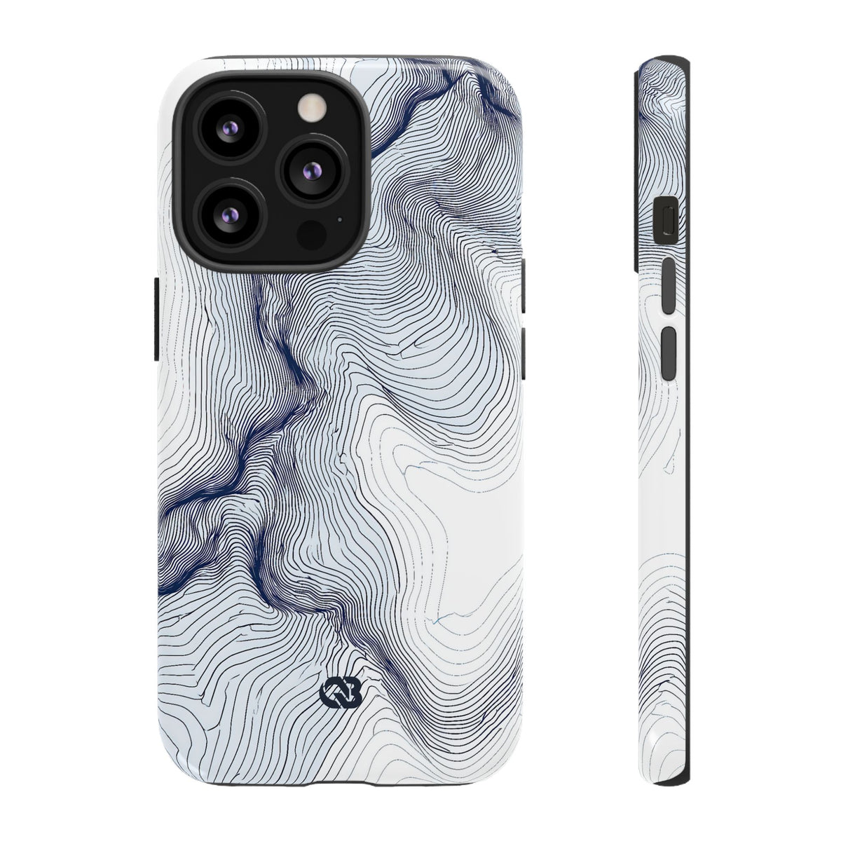 Nordic Ridge Contour · Tough Phone Case for iPhone · White
