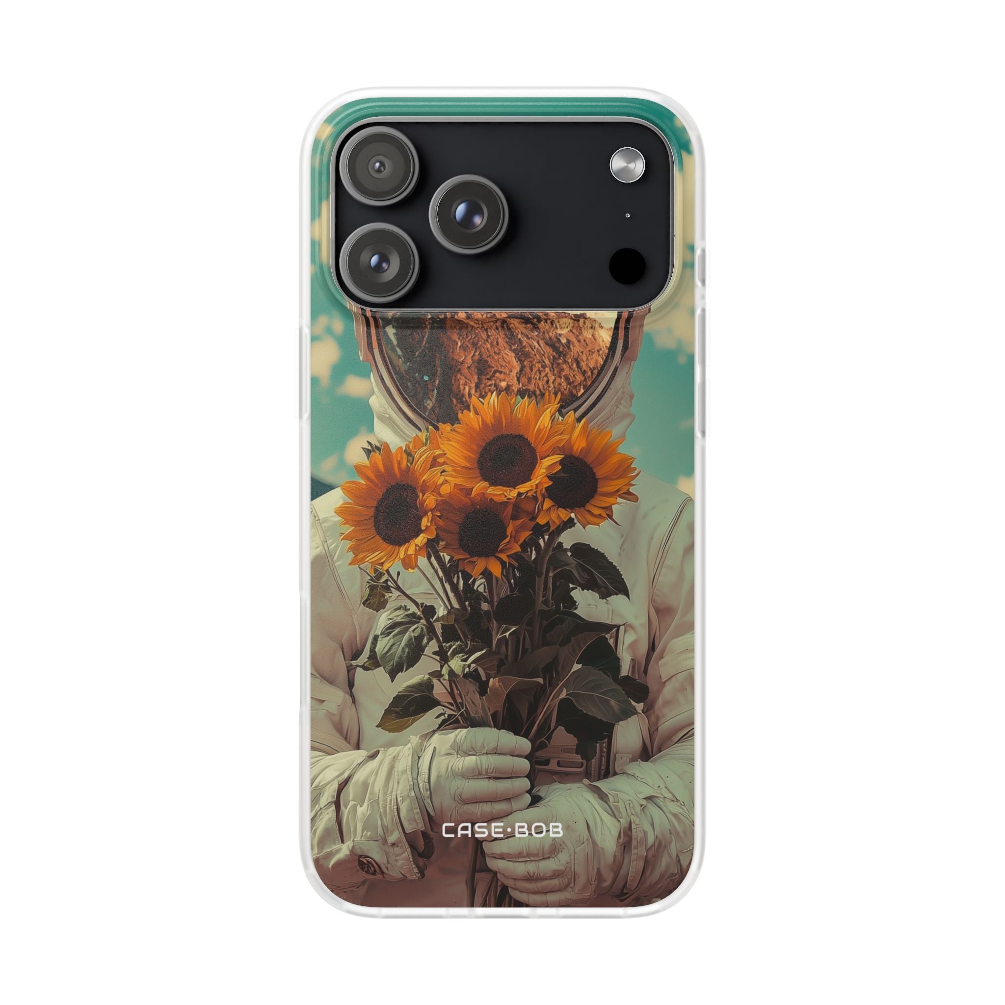 Sunflower Astronaut iPhone 17 Pro Max Case - Soft - CASE•BOB