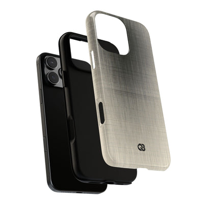 Beige Tough Phone Case for iPhone - Carbon Screen Grid