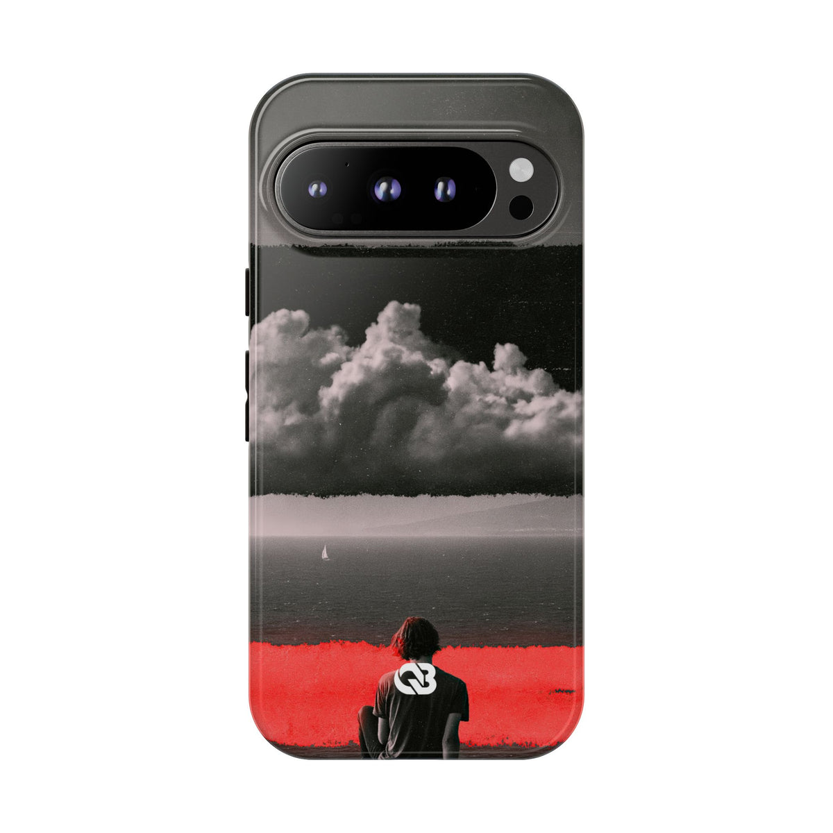 Crimson Horizon · Tough Phone Case for Pixel ·  Black