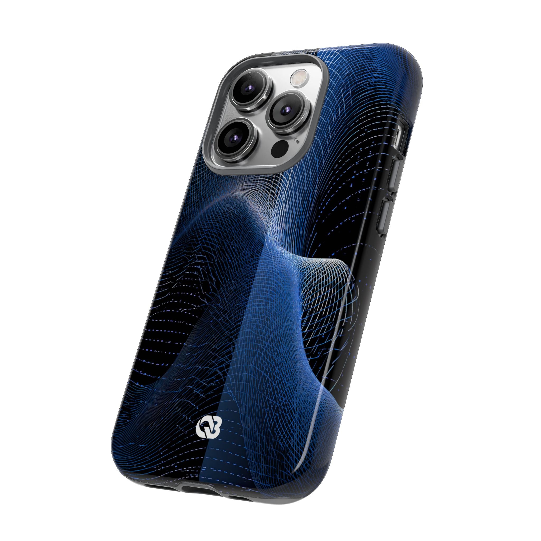 Blue Tough Phone Case for iPhone - Electric Blue Flux