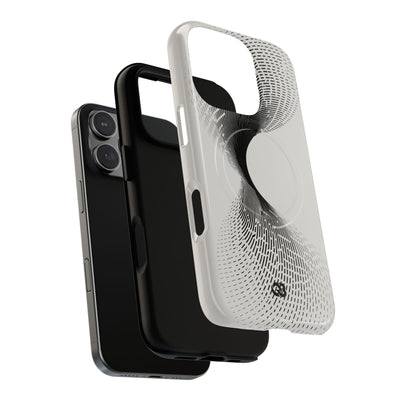 White Tough 2.0 Magsafe Phone Case for iPhone - Linear Torsion Grid