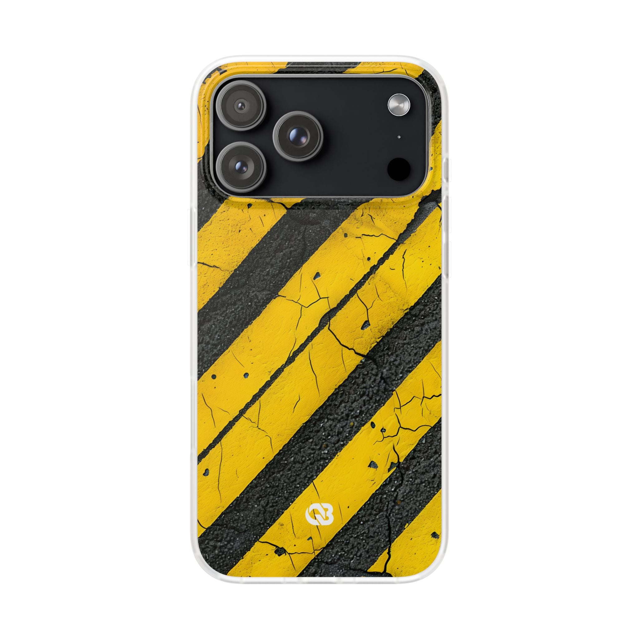 Cracked Hazard Stripes · Soft Phone Case for iPhone