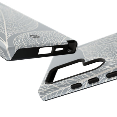 Grey Tough Phone Case for Samsung - Frosted Ash Veins