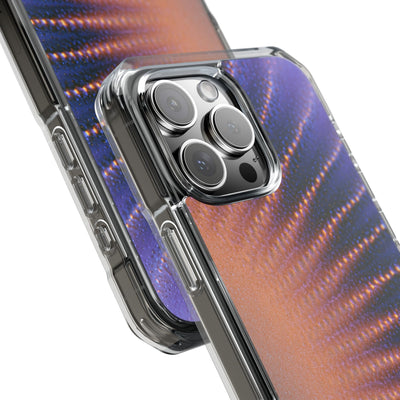 Luminous Aura Burst · Clear Impact Magnetic Phone Case for iPhone · Blue