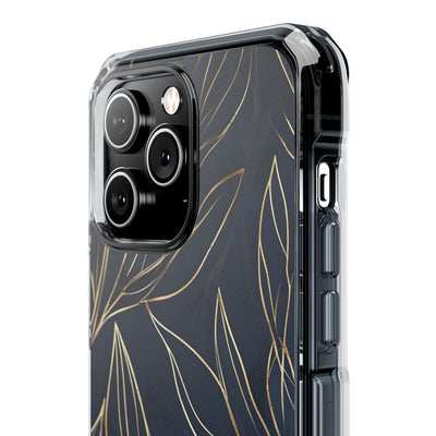 Gilded Navy Foliage · Impact Coque de téléphone pour iPhone · Magsafe