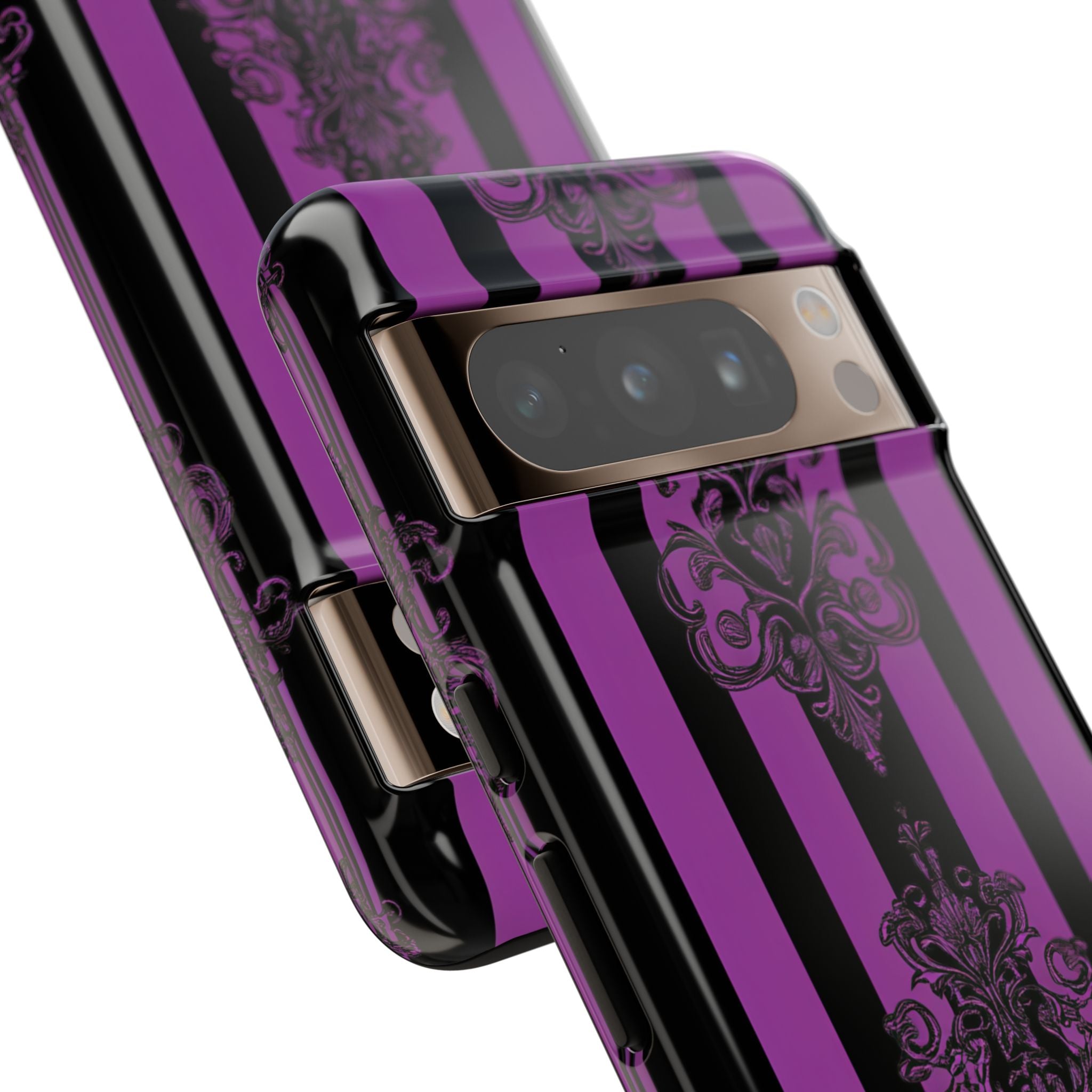 Damask Elegance Lila Google Pixel 8 Pro Case - Tough