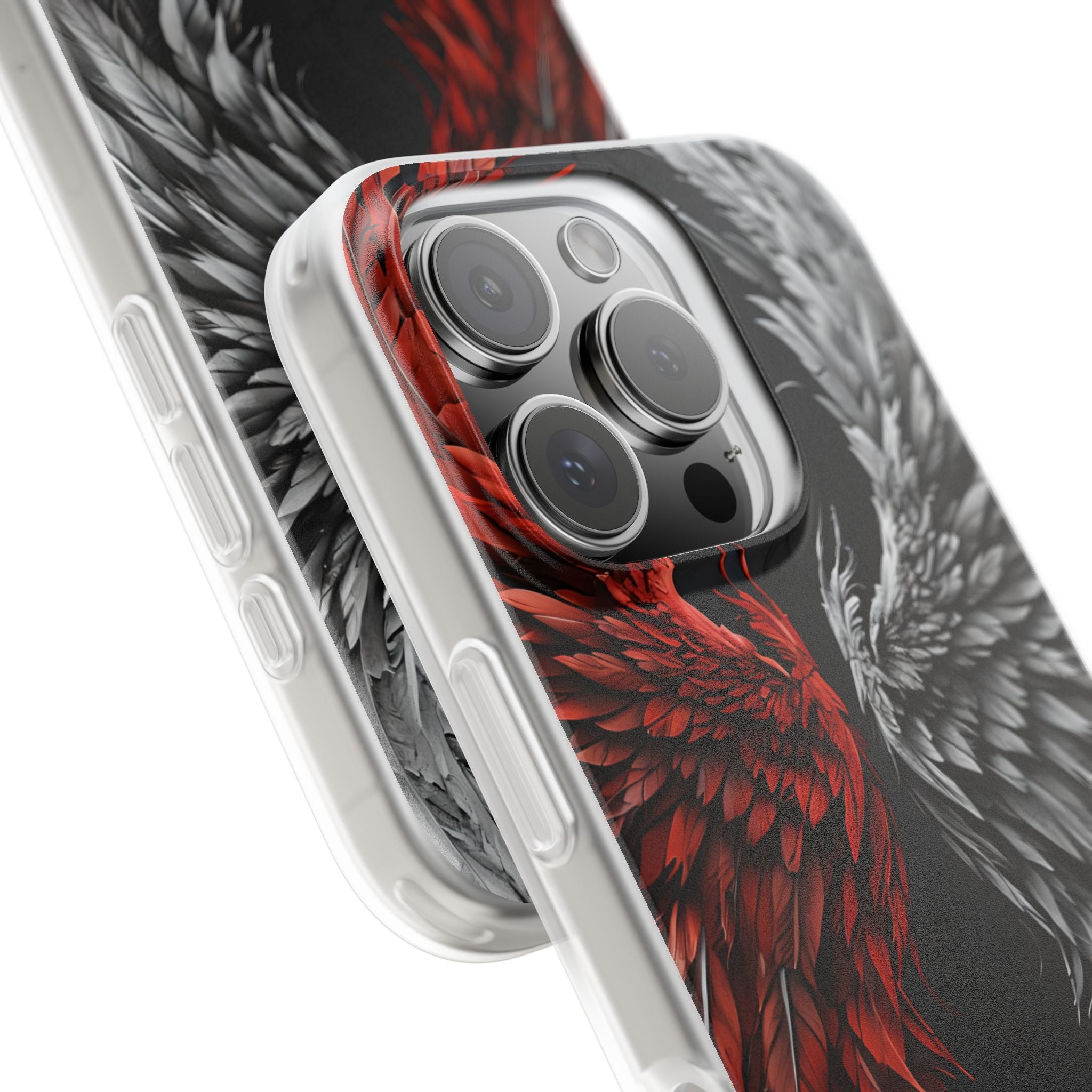 Crimson White Wings iPhone 16 Pro Case - Soft