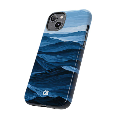 Blue Tough Phone Case for iPhone - Cobalt Ridge Tides