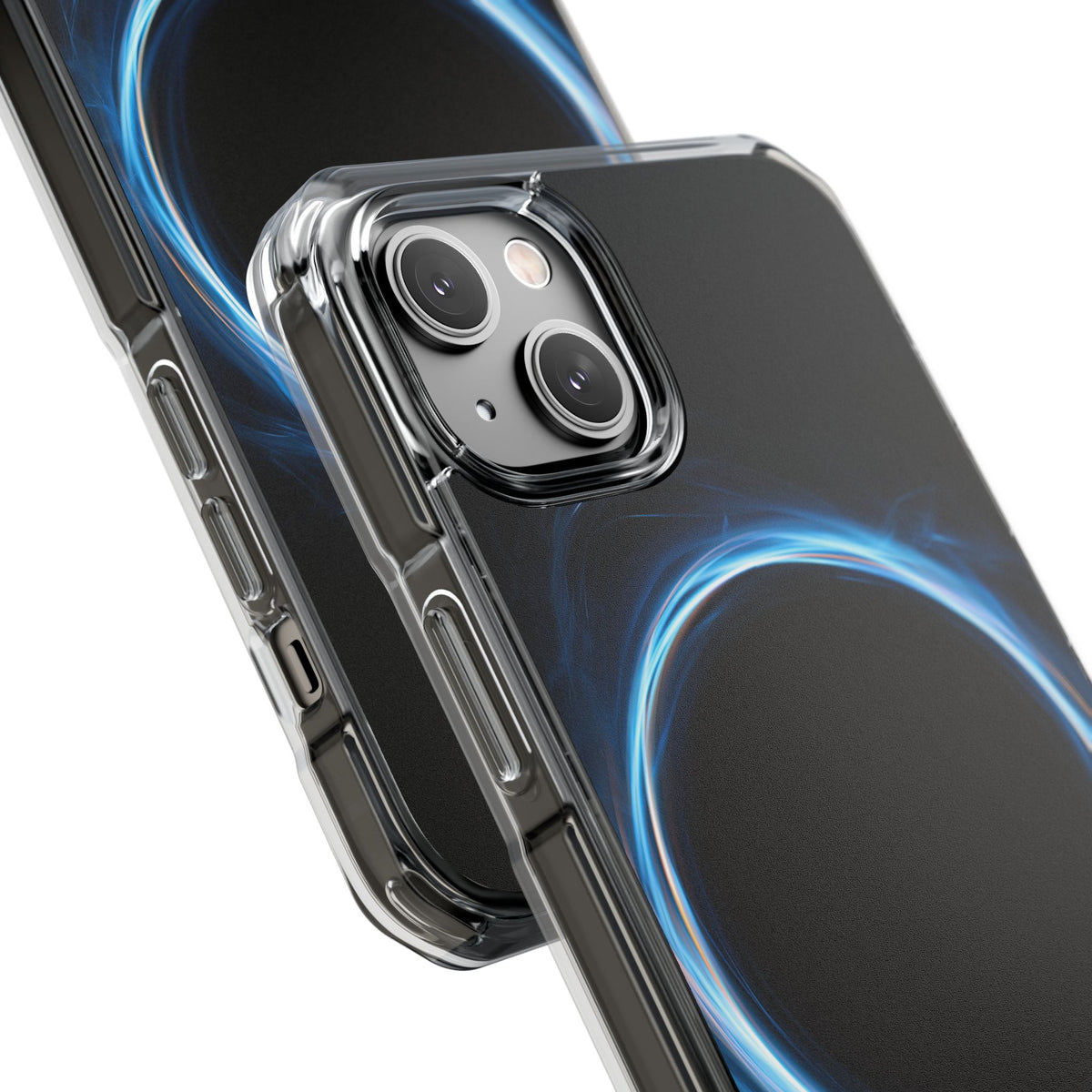 Luminous Corona · Clear Impact Magnetic Phone Case for iPhone · Blue