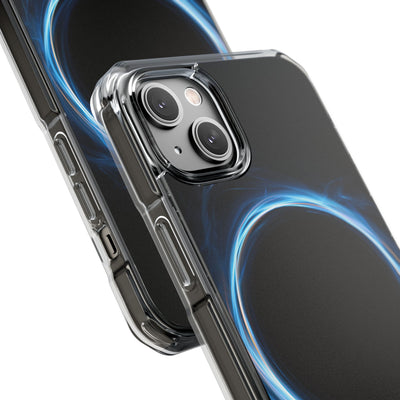 Luminous Corona · Clear Impact Magnetic Phone Case for iPhone · Blue