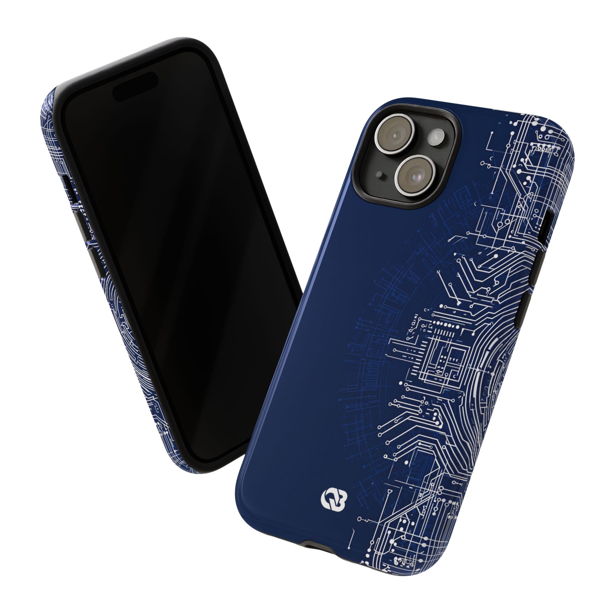 Blue Tough Phone Case for iPhone - Cobalt Circuit Logic