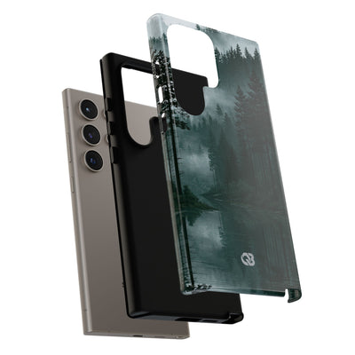Green Tough Phone Case for Samsung - Misty Evergreen Mirror