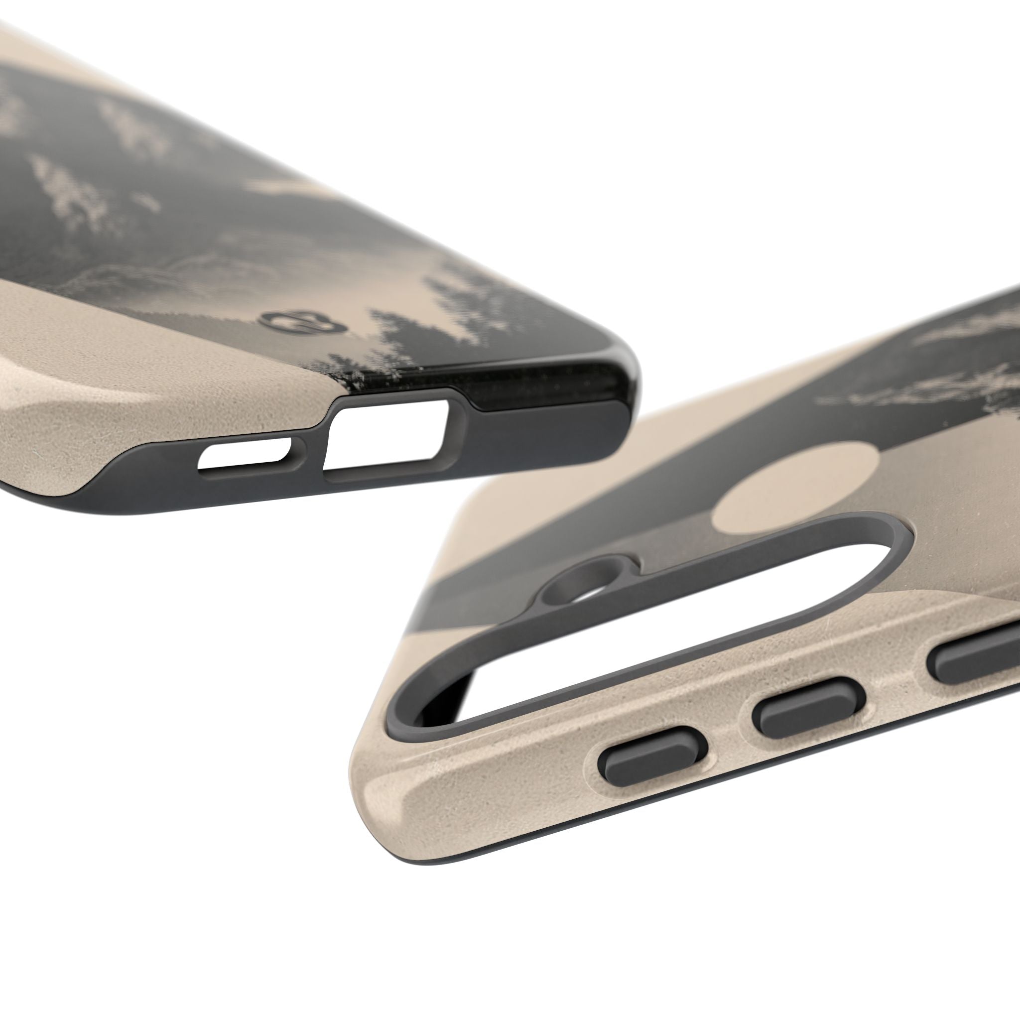 Beige Tough Phone Case for Samsung - Obsidian Summit Parchment