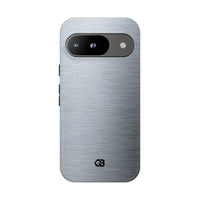 Silver Tough Phone Case for Google Pixel - Satin Chrome Grain