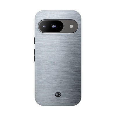 Silver Tough Phone Case for Google Pixel - Satin Chrome Grain