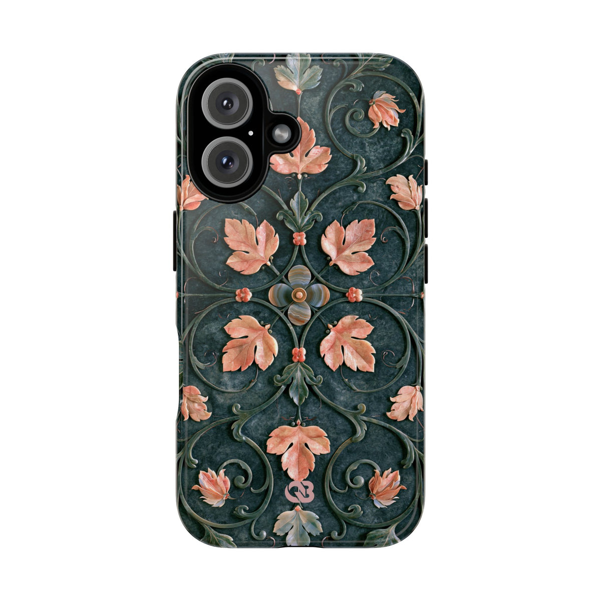 Florentine Rose Arabesque · Tough Phone Case for iPhone · Green