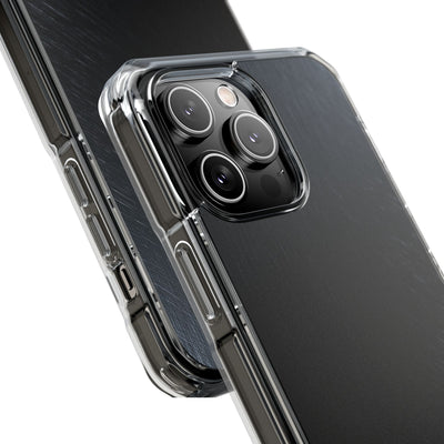 Black Impact MagSafe Phone Case for iPhone - Midnight Brushed Grain
