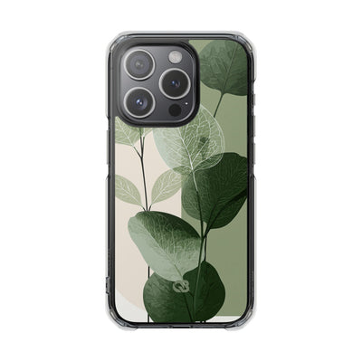 Green Impact MagSafe Phone Case for iPhone - Sage Leaf Skeletals