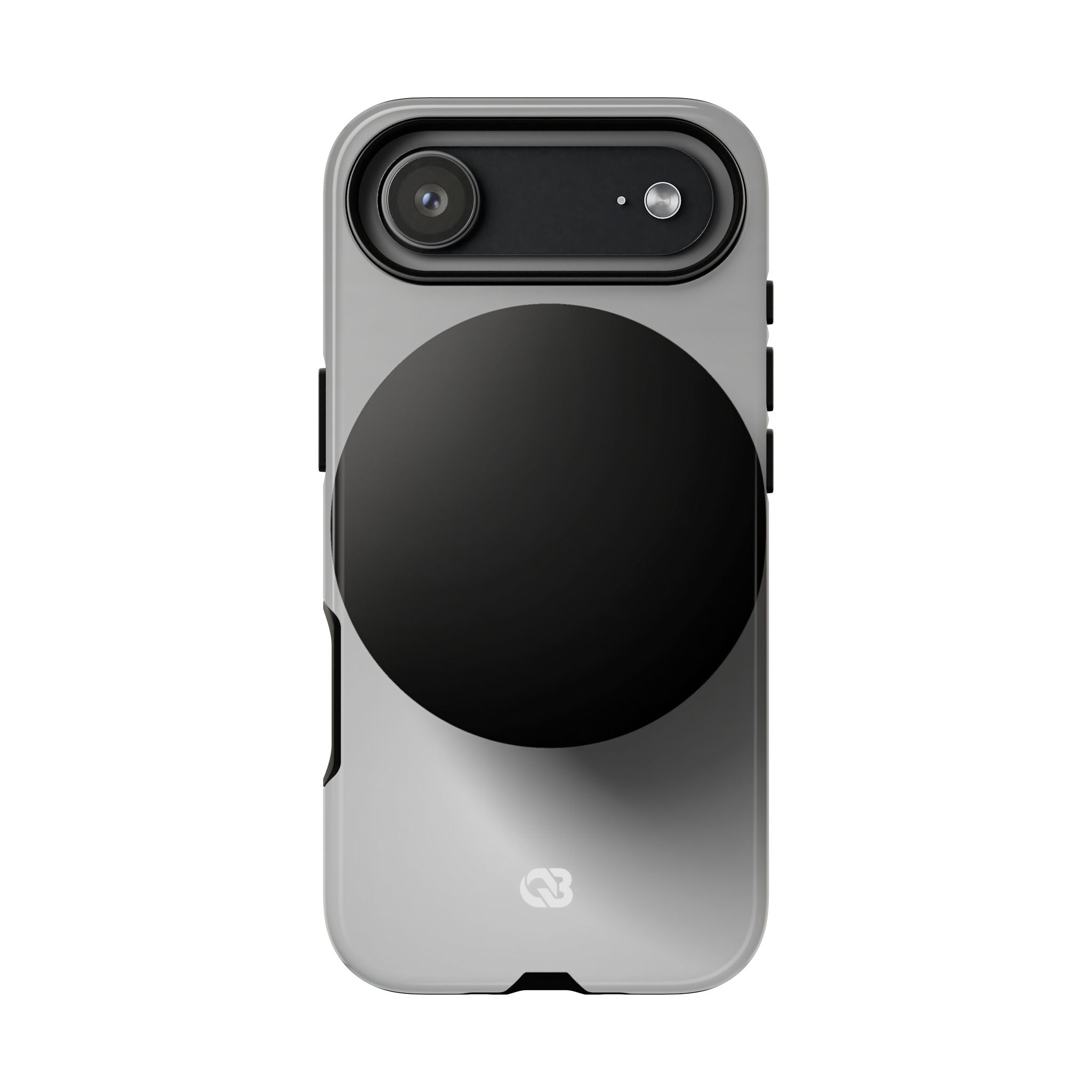 Grey Tough Phone Case for iPhone - Matte Onyx Sphere