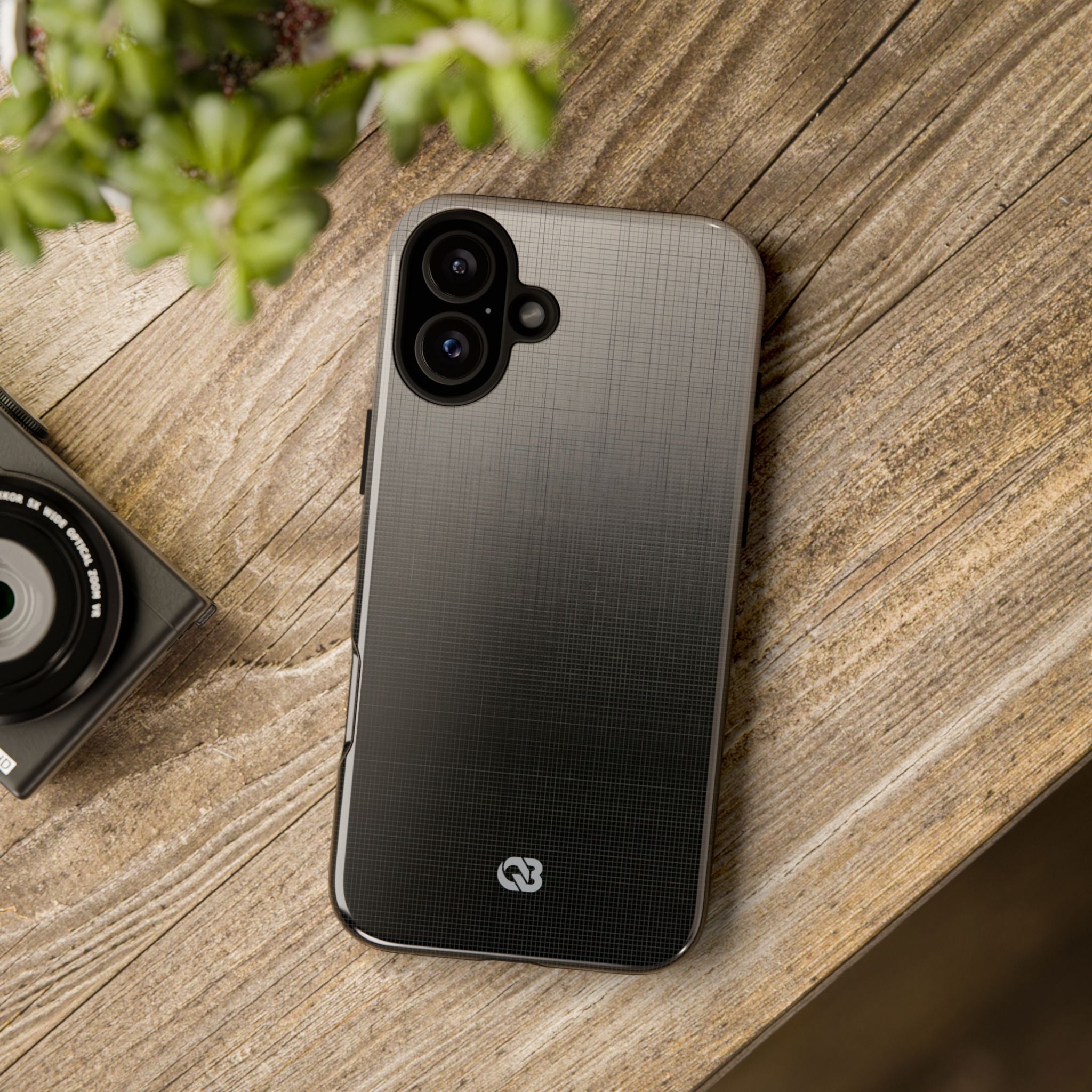Grey Tough Phone Case for iPhone - Faded Sand Mesh