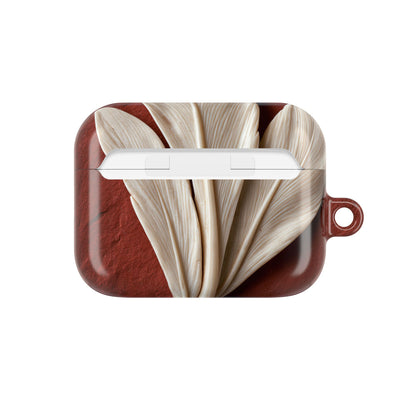 Carved Ivory Plume · Hard Case for AirPods & AirPods Pro · Red