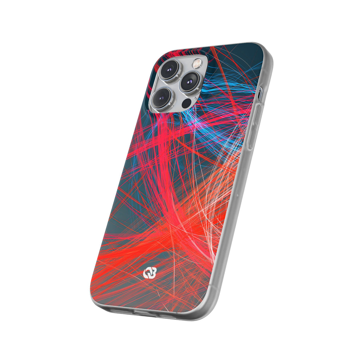 Neon Fiber Stream · Lite Phone Case for iPhone ·  Red