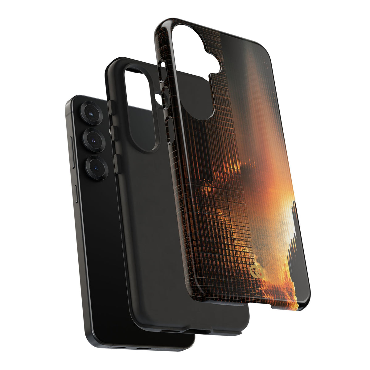 Luminous Grid · Tough Phone Case for Samsung · Black