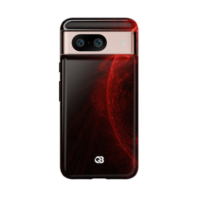 Red Tough Phone Case for Google Pixel - Solar Crimson Flare