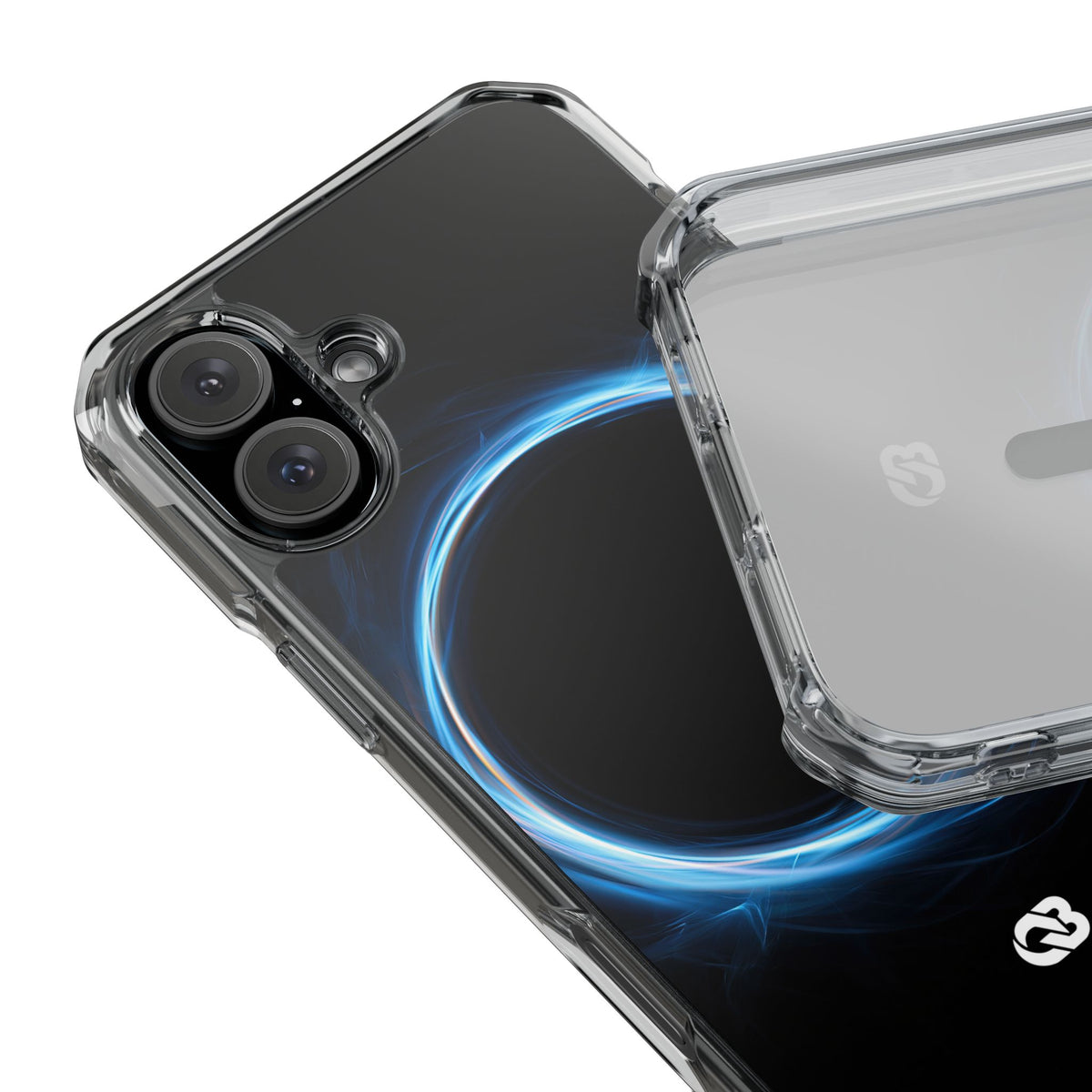 Luminous Corona · Clear Impact Magnetic Phone Case for iPhone · Blue