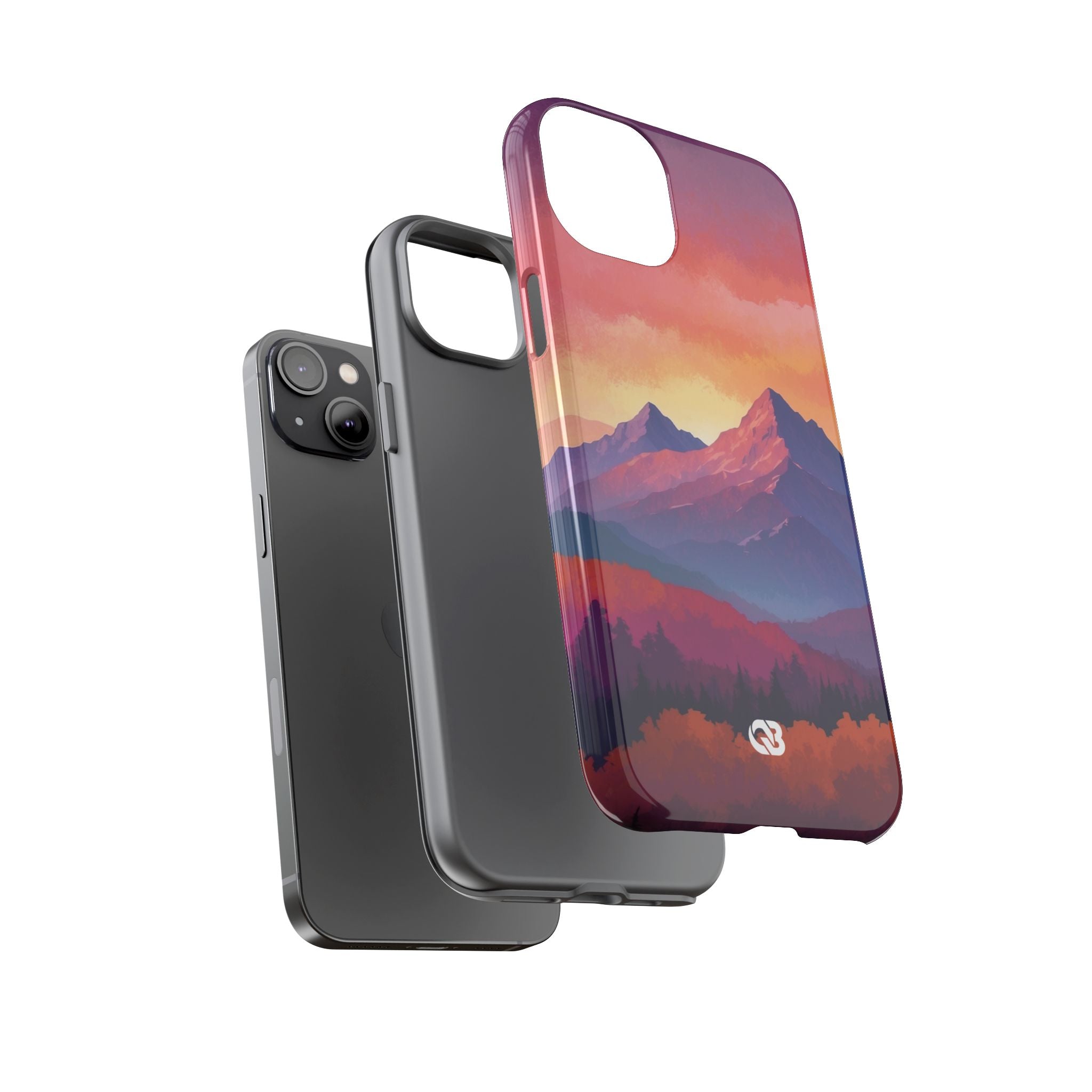 Crimson Mountain Dusk · Tough Phone Case for iPhone