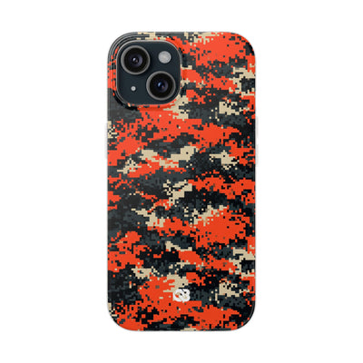 Signal Pixel Camo · Lite Phone Case for iPhone ·  Orange