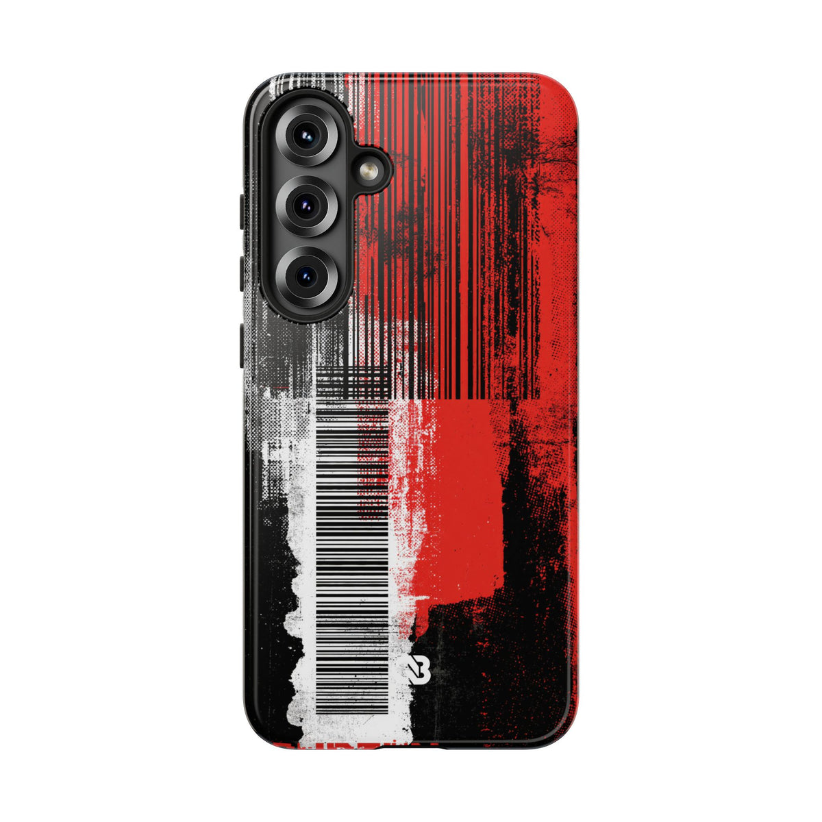 Distorted Barcode · Tough Phone Case for Samsung · Black