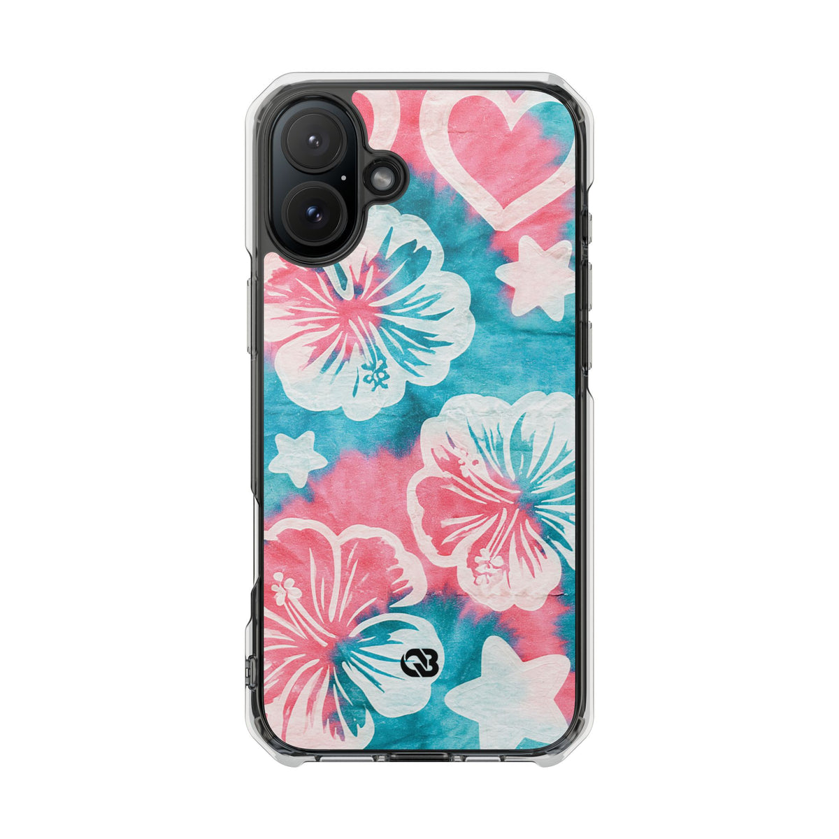 Tropical Hibiscus Bloom · Clear Impact Magnetic Phone Case for iPhone · Teal
