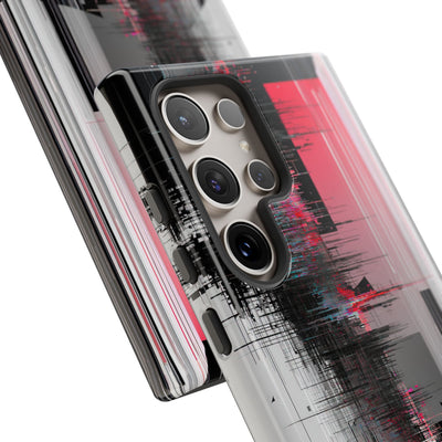 Black Tough Phone Case for Samsung - Crimson Data Leak