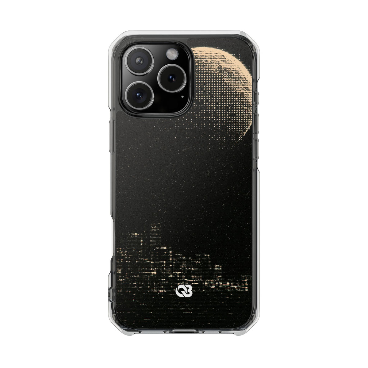 Lunar Metropolis Nocturne · Clear Impact Magnetic Phone Case for iPhone ·  Black