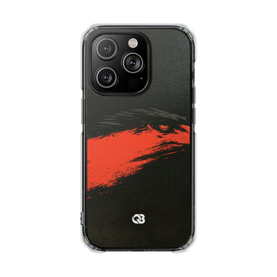 Crimson Raptor Noir · Clear Impact Magnetic Phone Case for iPhone ·  Black