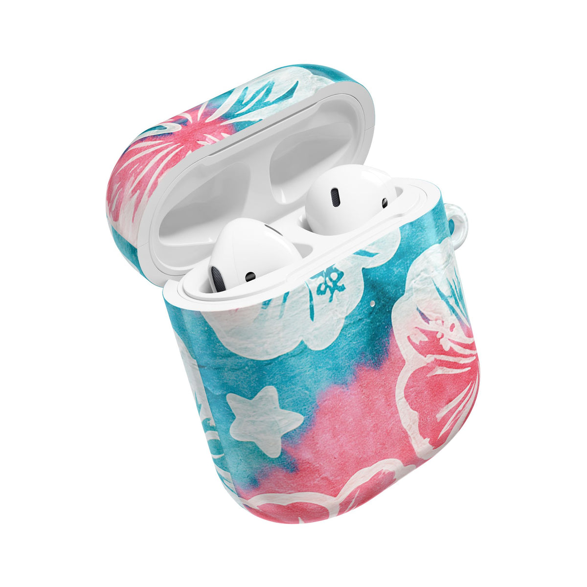 Tropical Hibiscus Bloom · Hard Case for AirPods & AirPods Pro · Teal