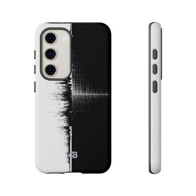 Black Tough Phone Case for Samsung - Static Signal Split