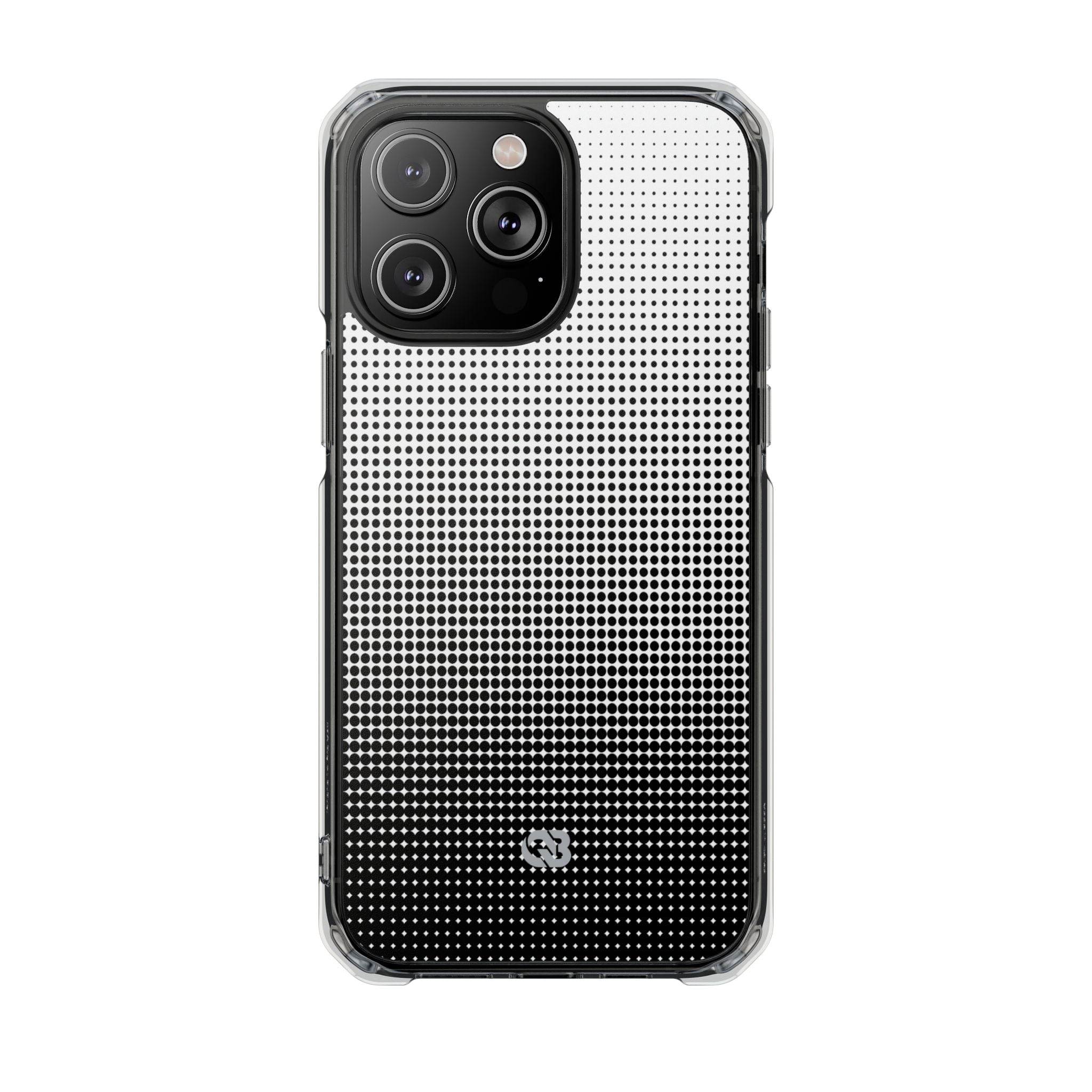 Black Impact MagSafe Phone Case for iPhone - Obsidian Halftone Flux