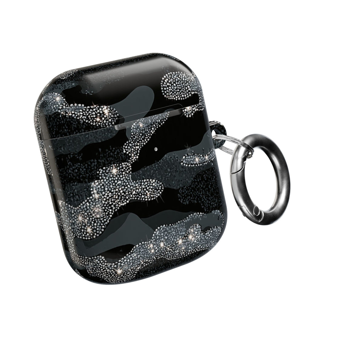 Glitter Shadow Camo · Hard Case for AirPods & AirPods Pro · Black