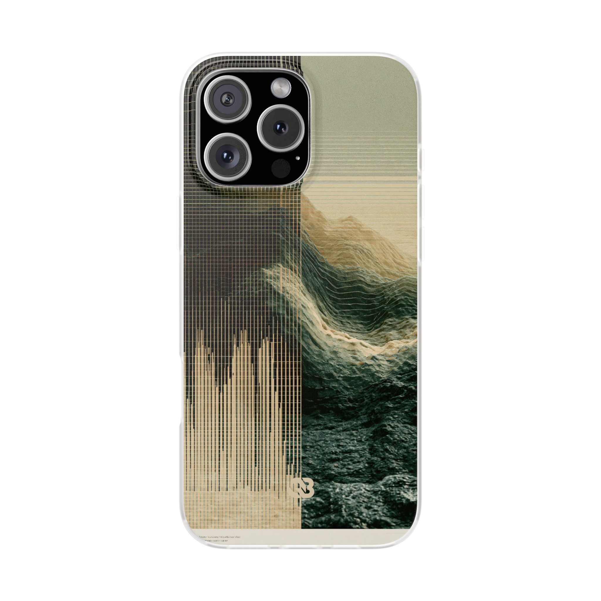 Beige Lite Phone Case for iPhone - Veridian Data Ridge