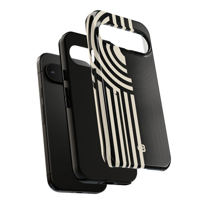 Beige Tough Phone Case for Google Pixel - Monolith Ivory Signal