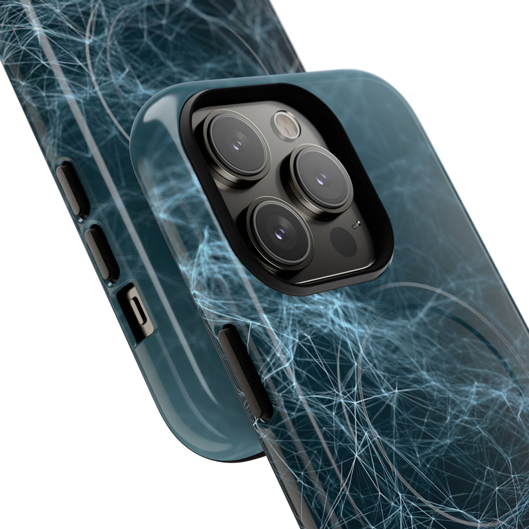Teal Tough 2.0 Magsafe Phone Case for iPhone - Arctic Neural Mesh