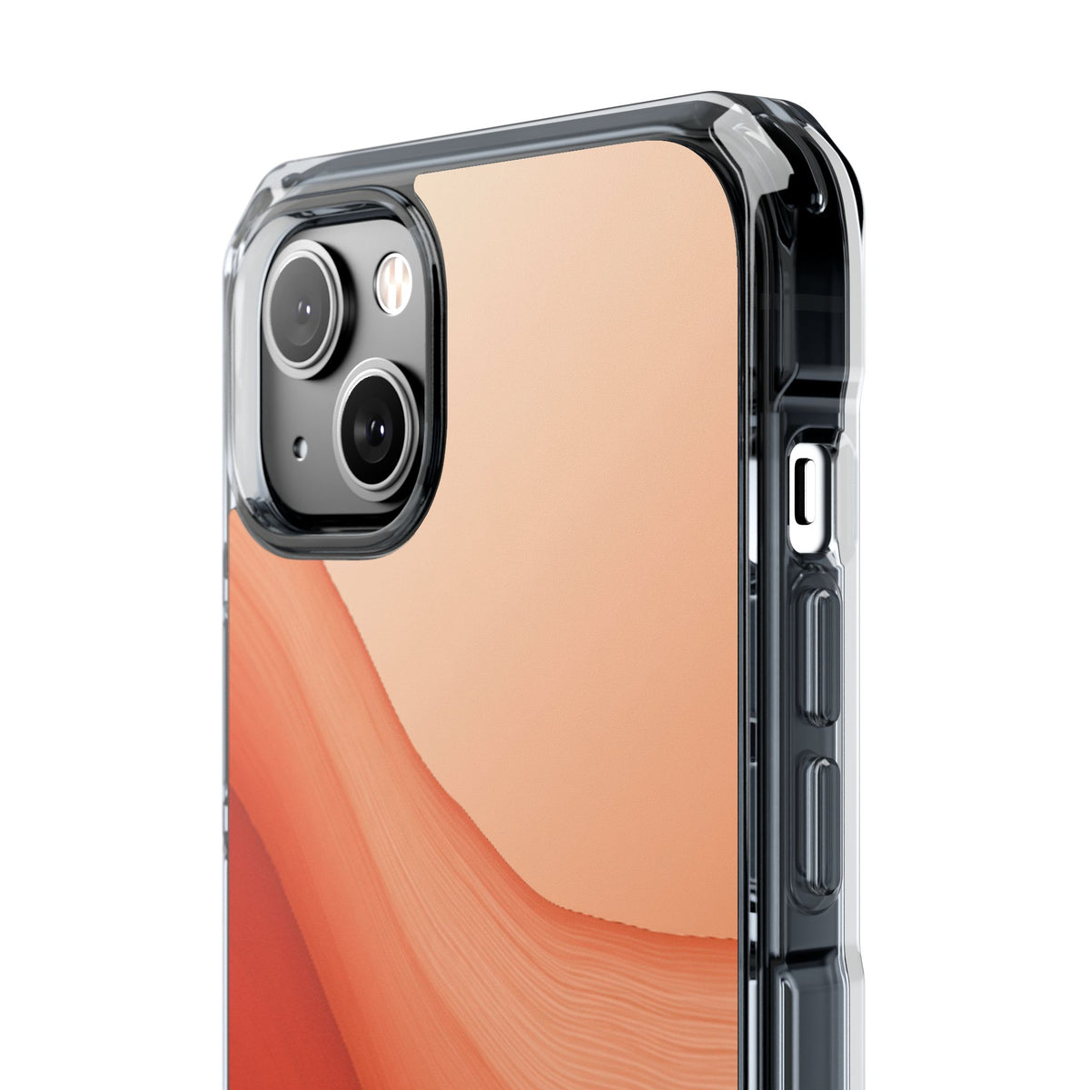 Terracotta Flow · Clear Impact Magnetic Phone Case for iPhone · Orange