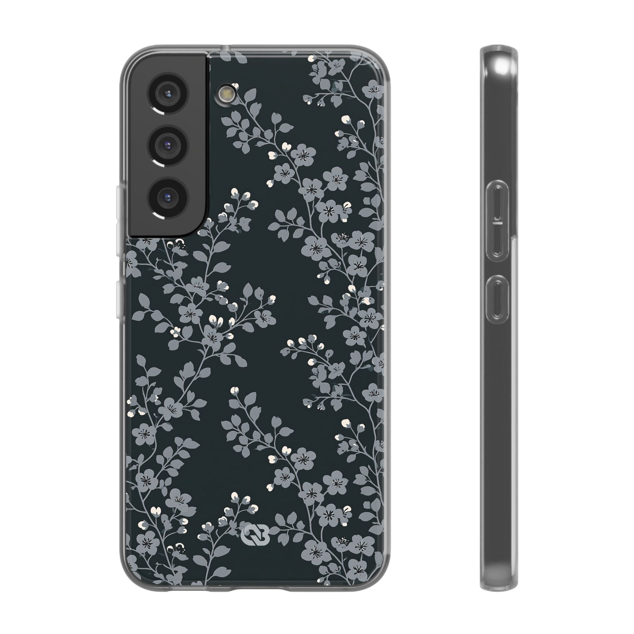 Black Lite Phone Case for Samsung - Midnight Slate Blossom