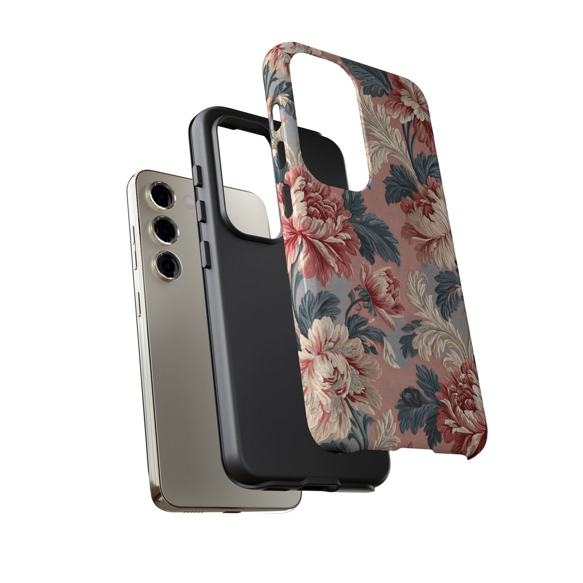 Blush Peony Jacquard · Tough Phone Case for Samsung · Pink
