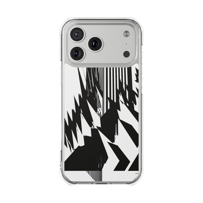 White Impact MagSafe Phone Case for iPhone - Shattered Vector Spire