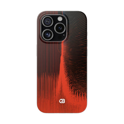 Red Lite Phone Case for iPhone - Crimson Frequency Pulse