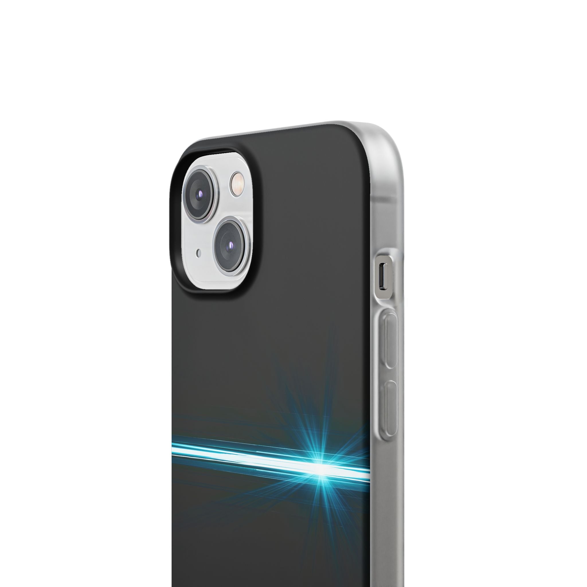 Blue Lite Phone Case for iPhone - Electric Cyan Ray